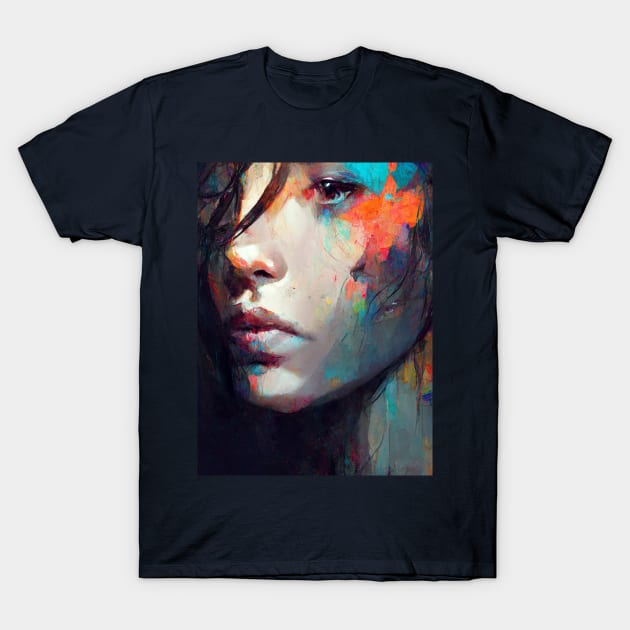 Face Art T-Shirt by stoped